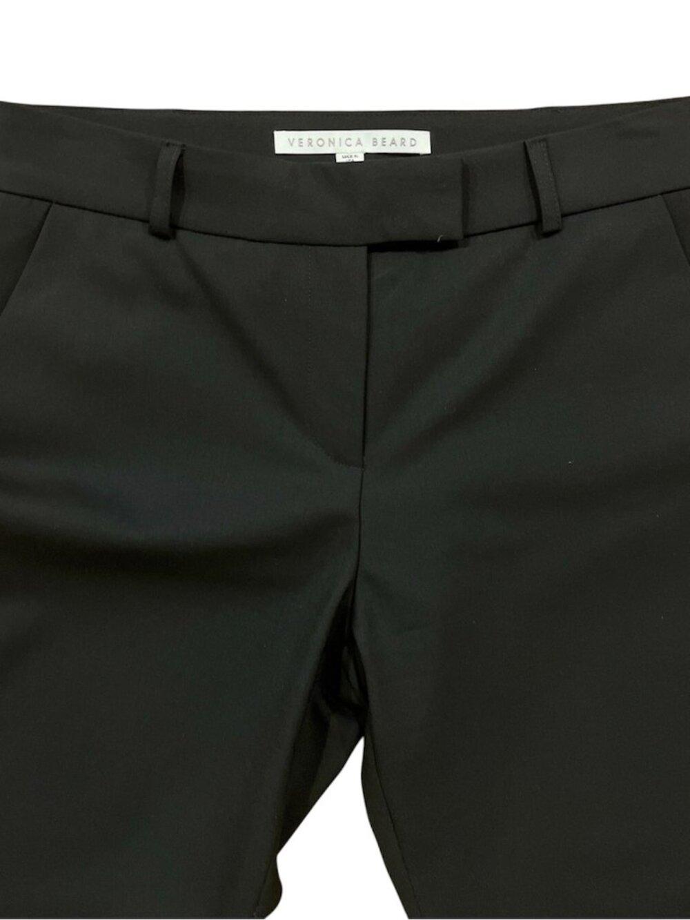 Veronica Beard Womens Slim Ankle Wool Dress Pants Black Chic Designer Size 2